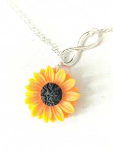 1件无限爱向日葵吊坠项链，情人节 - infinity - 查看 3