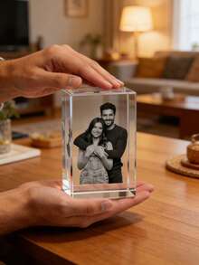 1 khối pha lê khắc ảnh đôi theo yêu cầu, đồ trang trí pha lê hình vuông khắc ảnh đôi cá nhân hóa, quà lưu niệm pha lê khắc ảnh 3D độ phân giải cao, quà kỷ niệm tình yêu lãng mạn, quà tặng ngày Valentine, quà kỷ niệm ngày cưới, quà tặng sáng tạo cho cặp đôi, đồ trang trí phòng ngủ, bàn làm việc, nhà cửa. - Trong sáng - Xem 5