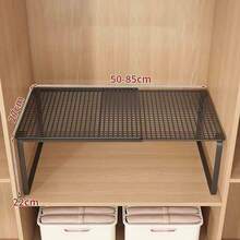 Divisores apilados para el armario, gabinetes compartimentados con estantes de almacenamiento extensibles, estante organizador de armario extensible, expandible y fácil de instalar con material resistente. Herramienta de almacenamiento por capas para el armario. Estilo sencillo y versátil. Compatible con el diseño del sistema de estantes. Gabinete de zapatos para el dormitorio con almacenamiento por capas para la ropa