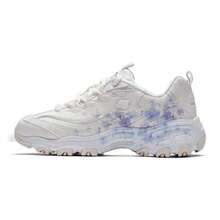 Skechers Giày thể thao nữ DLITES thoải mái, giày đi làm hàng ngày, giày thể thao đế dày kiểu retro 150530-NTLB - Màu tự nhiên/xanh nhạt - Xem 1