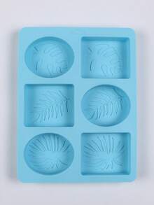 6-Cavity Oval Leaf & Turtle Bamboo Silicone Soap Mold, Nordic Style Silicone Mold For Handmade Crafts And Home Decor