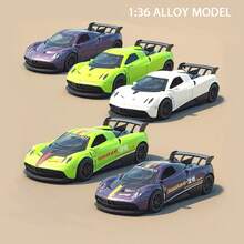 1:36 Alloy Car Model, 3-Opening Doors,Diecast Ornament,Perfect Gift For Birthday/Christmas/Festival/Halloween/New Year/Vacation - Multicolor - View 7