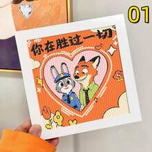 1件装钻石画套装，DIY水晶钻石马赛克画，钻石，画布，家居墙面装饰，情人节手工礼物