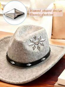 162/242pcs 10mm Round Pyramid Silver, Round & Rhombus 4-Prong Metal Studs, Punk Rock Jewelry Leather Craft Suitable For DIY Leather Rivets, Bags, Clothes, Shoes Metal Square Rivets