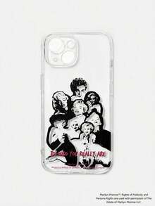 Silver Phone Case With Marilyn X Figure And Floral Print, Compatible With - Clear 2 - View 12