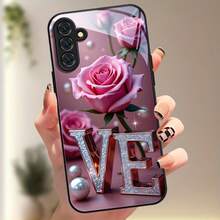 Tempered Glass Phone Case For Samsung Galaxy Models A04, A04S, A05, A05S, A06, A13, A14, A15, A16, A22, A23, A24, A25, A26, A32, A33, A34, A35, A36, A52, A52S, A53, A54, A55, A56, 5G S21, S22, S23, S24, S25, FE Plus Ultra, Featuring Lens Protection, Scratch Resistance, Portable Design, And A Creative Protective Cover, Perfect As A Holiday Gift - ZM8474. - Black - View 2