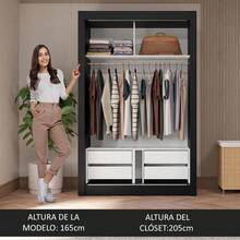 Ropero Closet Madesa Vivare Plus 2 Puertas Corredizas NB - Multicolor - Ver 5
