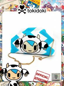 [Tokidoki]IP Cartoon Pattern Clasp Design Crossbody Bag, Detachable Chain Clutch, Cosmetic & Daily Essentials Organizer, Party & Evening Bag, Suitable For Shopping, Party, Holiday Gift For Friends - Multicolor - View 10
