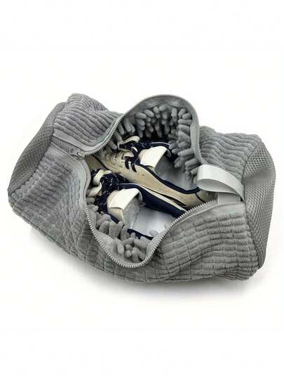 Washing Machine Shoe Bag Suitable For All Shoe Types - Yellow Outer Bag With Blue Zipper, Soft Fleece Lining, Effectively Protects Clothing, Especially Suitable For Sports And Casual Shoes. This Laundry Bag Is An Ideal Choice For Holiday Travel, Vacation, Graduation Season, And Also A Perfect Gift.