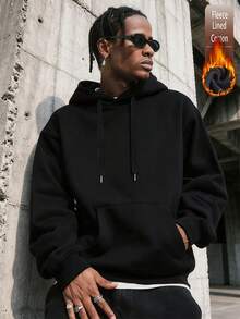 Moletom preto masculino estilo streetwear millennial, novidade de 2026, moletom masculino para o início da primavera, estilo punk escuro, gótico, estampa urbana, modelagem solta, tecido de algodão confortável, perfeito para presentear ou para uso pessoal, bolsos portáteis e detalhes canelados delicados, ideal para uso casual diário e encontros com amigos. - Preto - Ver 2