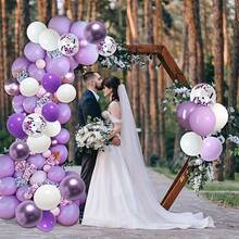42 Stücke Lila Ballon Set - Maca Lila, Lavendel Lila, Metall Lila und Lila Pailletten Ballons, geeignet für Brautduschen, Babypartys, Geburtstagsfeiern, Abschlussfeiern, Volljährigkeitsfeiern, Hochzeitsdekoration, Jahrestage usw. - Violett - Übersicht 7