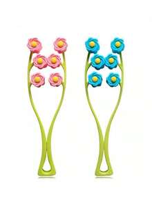 1 pieza Masajeador facial con forma de flor, firmeza natural - Rodillo de belleza, esculpe la línea en V, relaja la mente y el Body, sin batería, belleza, cuidado de la piel, spa, autocuidado, herramienta de cuidado de la piel, cuidado facial, suministros de esteticista, masaje, herramienta de masaje facial, rodillo facial - Multicolor - Ver 5