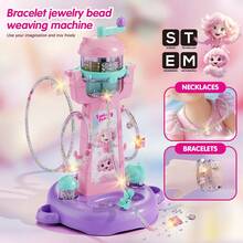 DIY Multi-Color Beaded Bracelet Necklace Craft Kit Children's Handmade Art Jewelry Toys Butterfly Heart-Shaped Pendant Plastic Diamond Jewelry Necklace Bracelet DIY Bead Decorative Accessories Charming Fashionable Girl Accessories Suitable For Girls Ages 3+ Top Choice For Birthday Gifts & Holiday Presents Adorable Jewelry Party Gifts - Multicolor - View 2