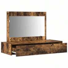 Larryhot Mesa Tocador Marrón 100 x 40 x 70 cm Madera de ingeniería,  Fácil de armar, elegante en diseño y práctico para organizar, la elección ideal para el almacenamiento y decoración del hogar - Marrón - Ver 5