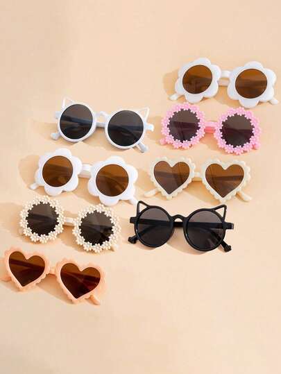 4 piezas - Juego de gafas de moda para niños, con un diseño sencillo. Se combinan múltiples estilos y colores en el juego. Gafas para niños, adecuadas para uso diario, actividades al aire libre, salidas de primavera, campamento, viajes y sesiones de fotos.