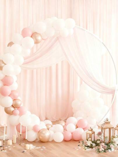 1set White Balloon Arch, Birthday Party Balloon Stand, Arched Metal Structure Arch, Wedding Balloon Arch, Birthday Decorations, Wedding Decorations, Party Balloon Structures, Birthday Party Decorations, Wedding Arches, Christening Decorations, Balloon Garland Stands, Arch Structure, Outdoor Event Arch Backdrop Decorations, Bridal Shower Decorations, Babe Shower Decorations, Party Photography Backdrop Props, Graduation Party Arch Backdrop Decorations
