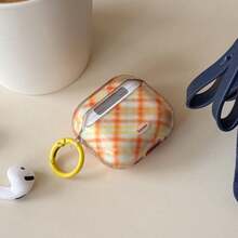 Ốp tai nghe họa tiết hình thoi màu vàng cam đỏ bán trong suốt kiểu retro kèm vòng treo, vỏ bảo vệ dễ thương tương thích với Pro 2, Pro 3/4, 1/2, thiết kế tối giản dành cho nữ. - Nhiều màu - Xem 12