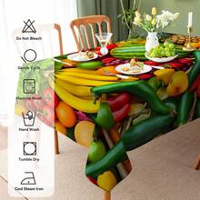 1pc/10pcs Colorful Donut Tablecloth Decorative Cloth, Suitable For Dinner And Picnic, Waterproof And Easy To Clean Tablecloth For Dining Table Party, Rectangular Home Decor For Dining Table, Bar, Coffee Table, Outdoor Picnic, Restaurant Patio, Party Decor, Gift For Holidays, Indoor And Outdoor Use, Available In Multiple Sizes - Multicolor - View 12