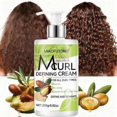 Curl Cream - An Effective And Long-Lasting Curl Protecting Cream, Free Of Sulfates And Parabens. Helps To Style Curly Hair, Smooth Frizz, And Nourish Strands. Specially Formulated For Wavy Hair.