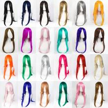 Karida 60cm/24inch Extra Long Straight Synthetic Hair Wig With Bangs, Colorful, Suitable For Daily Use, Cosplay, Halloween, Christmas, St. Patrick's Day And Other Costume Parties - Multicolor - View 4