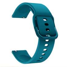 适用于 Garmin Venu 2 Plus / Venu Sq / Venu / Vivoactive 3 / Vivomove Sport、Vivoactive 3 Music、Forerunner 645 / 245 Music、Galaxy Watch 7 6 5 4 FE 40mm 44mm / 6 4 Classic 43mm 47mm 42mm 46mm / 5 Pro 45mm / Active 2 的 20mm 22mm 柔软硅胶运动替换表带，男女通用 - 深藍 - 查看 9