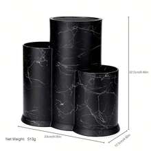 1个安全通用刀架，三合一，厨房用具架，收纳刀架，空刀架，大型厨房工具架，黑色拉丝多功能厨房用具架，可收纳筷子、刀具等 - 节省空间的厨房小工具 - 3-in-1 Black wire drawing - 查看 7