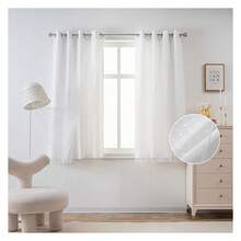 Curtains 72 Inch Long, Cute Polka Dot Sheer Curtains 2 Panels, White Lace Window Drapes For Bedroom & Living Room, 52x72 Inch - 如圖25 - 查看 1