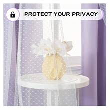 Lilac Curtains For  Bedroom, 54 Inch Blackout Short Curtains,Room Decor, Polka Dot Sheer Double Layer, Grommet Top, 2 Panels - 如圖21 - 查看 4