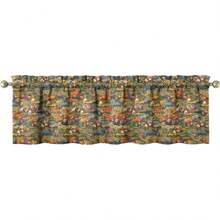 1 Piece Sunflower Kitchen Curtains And Valances Set For Windows Sunflower Art Kitchen Window Curtains Over Sink Decor 18x60 In - 格林1-13 - 查看 2