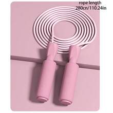 1 对加重无绳跳绳，带泡沫手柄，健身和锻炼两用
