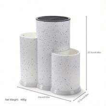 1个安全通用刀架，三合一，厨房用具架，收纳刀架，空刀架，大型厨房工具架，黑色拉丝多功能厨房用具架，可收纳筷子、刀具等 - 节省空间的厨房小工具 - 3-in-1 Black wire drawing - 查看 4