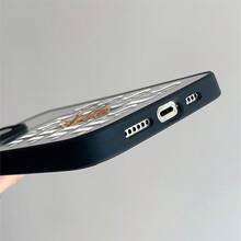Patrón de dibujo, carcasa de teléfono móvil simple y de moda, compatible con iPhone 11 / 12 / 13 / 14 / 15 / 16 / Pro / Max y Galaxy plus / Pro / S22 / S23 / S24 / s25 / ultra / fe. Muy adecuado como regalo de vacaciones, regalo de San valentín. - Negro - Ver 4