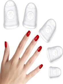 Acessórios de Guitarra Protetor de Ponta de Dedo de Silicone para Dedo e Polegar, Capas de Ponta de Dedo de Silicone para Iniciantes de Instrumentos de Corda, Guitarra, Acessórios de Guitarra, Guitarra Elétrica - Branco - Visão 2