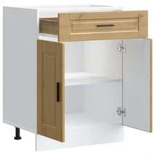 vidaXL Armário de cozinha Porto chêne madeira artesanal - Castanho - Ver 5