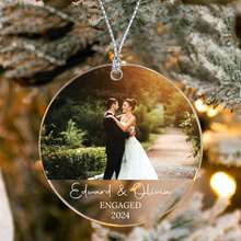 Custom Engagement Story Ornament For Couples - Personalized Photo & Date Keepsake, Unique Engagement Party Gift & Decor, Celebration Of Your Love Journey, Cherished Memory For Engaged Couples - A-wedding Decorative Ornaments - View 5