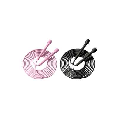 1pc Adjustable Tangle-Free Jump Rope, Unisex Professional Speed Training Endurance PVC Skipping Rope, Suitable For Home Fitness, Yoga, Weight Loss, Boxing Training, Black/Pink