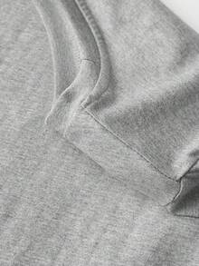 100%棉女式T卹，KATSEYE 組合主題圖案T卹，春夏 四季 新款運動女裝，時尚柔軟透氣女式短袖上衣 - 灰色 - 查看 5