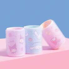 Miniso Sanrio My Melody Cute Convenient Hair Rollers (4 Packs, Pink) - Soft Fabric Material, Cartoon Pattern Detail, Easy-To-Use Design For Home Hairstyling & Quick Curly Hair Creation(1 PC) - Pink - View 5
