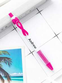 Customized Bow Tie Push-Button Ballpoint Pen, Creative AIDS Awareness Promotional Gift, Advertising Pen With Engraved Logo, Ribbon Press Plastic Pen, AIDS Awareness Pen, Personalized Gift Advertising Pen