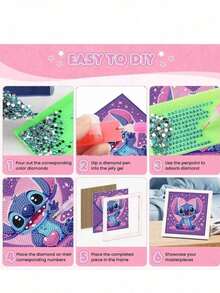 1 件 5D 水晶钻石画 DIY 手工钻石贴纸艺术墙饰，适用于客厅，女孩生日礼物，钻石画套装，Pinterest，水晶，成人艺术与手工，刺绣，刺绣用品，艺术与手工，圣诞礼物 - 彩色 - 查看 3