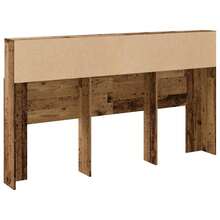 vidaXL Armario de mesa iluminado madera vieja 180x19x103,5 cm - Marrón - Ver 6