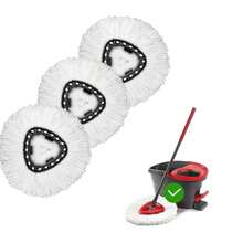 Mop Replacement Heads Compatible With O-Cedar EasyWring Spin Mops 6 Pack-Washable Microfiber Spin Head Refills-Easy Cleaning Mop Head Replacement - 白色 - 查看 1