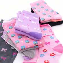 Kit Of 12 Pairs Of Women's High-Top Socks, Printed, Adult, Comfortable, Multicolor, Size 35-40 - Nhiều màu - Xem 7