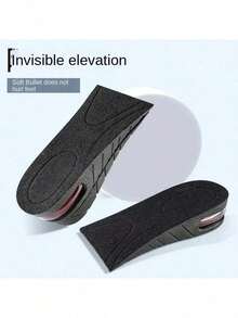 1 Pair PVC Invisible Height Increase Insoles, 2-Layer/3-Layer Height Increasing Insole Set, Unisex Hidden High Heel Shoes - Heightening Half Pad - View 5