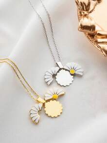 1PC Custom Personalized Necklace For Women, Open Custom Necklace, Fashion Jewelry, Women's Necklace, Women's Jewelry, Custom Gifts, Gifts For Her, Daisy Necklaces, Mom's Birthday Gifts, Christmas Gifts, Valentine's Day Gifts, Anniversary Gifts, New Year Gifts - Multicolor - View 10