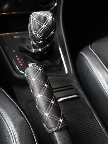 2pcs Red Line Handbrake Gear Set, Fits Any Car,Car Acessesories