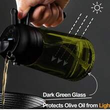 1pc Handheld Oil Sprayer, 2-In-1 Spraying And Pouring Function, Large Capacity Olive Oil Dispenser, Suitable For Kitchen And Home, Mist Spraying, Leak-Proof, No Residue, Ideal For Graduation Gifts, Bachelor Parties, Bridesmaid Gifts - Black - View 7
