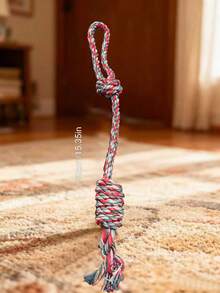 Pet Toy Set: Cotton Rope, Chew-Resistant Dog Toy, Dog Dental Chew Stick (For Teeth Cleaning) - Multicolor - View 11