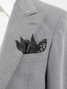 1 pezzo Fazzoletto da taschino quadrato da uomo con motivo floreale, comodo e versatile per feste, banchetti, uso quotidiano, accessori, festival, regalo di laurea, accessori - Multicolore - Visualizzare 9
