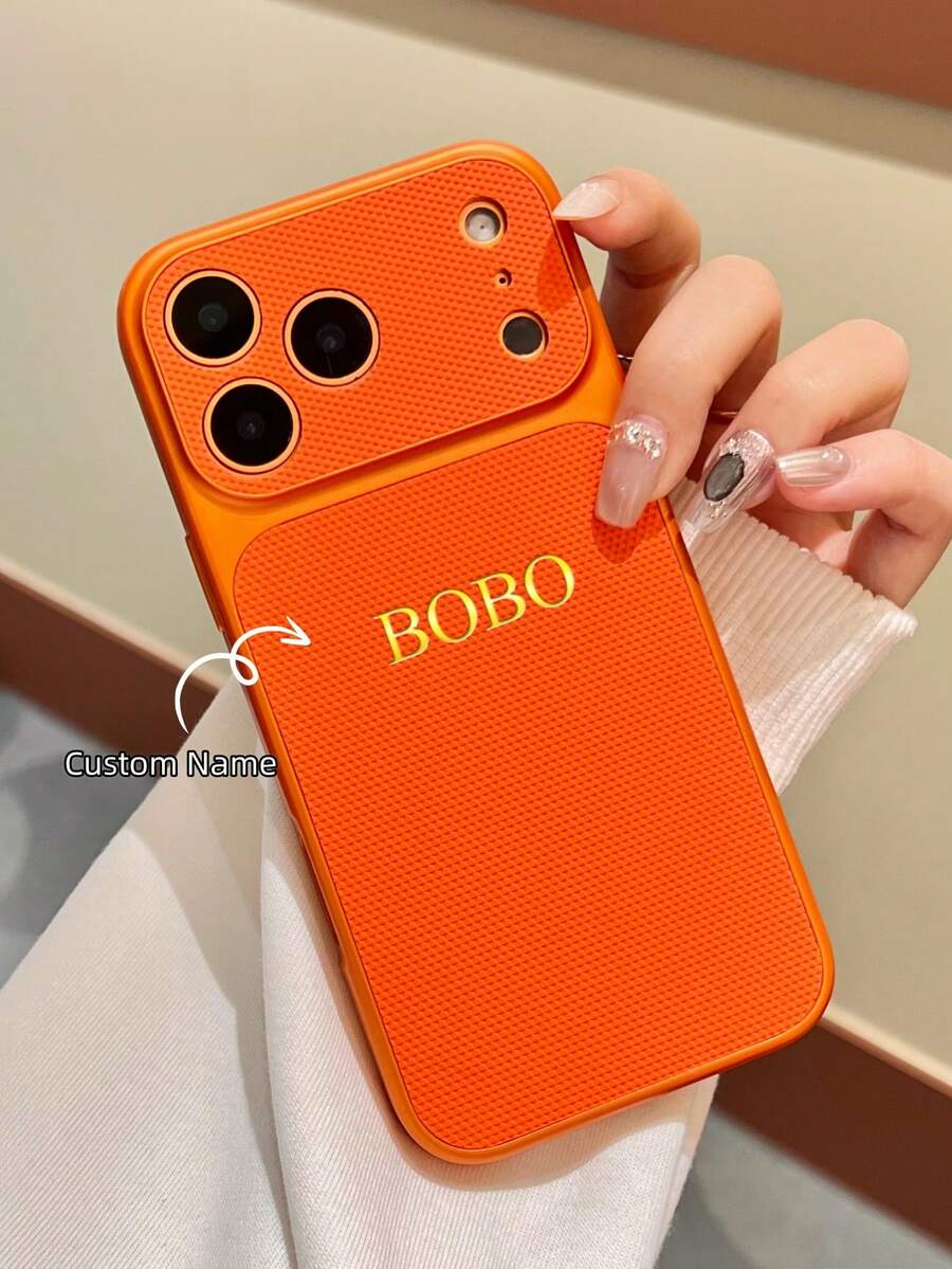 个性化姓名首字母手机壳，兼容 17 Pro Max，3D 立体雕刻浮雕，理想的礼物之选